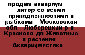 продам аквариум  100 литор со всеми принадлежностями и рыбками - Московская обл., Люберецкий р-н, Красково дп Животные и растения » Аквариумистика   